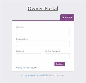 Owner portal login